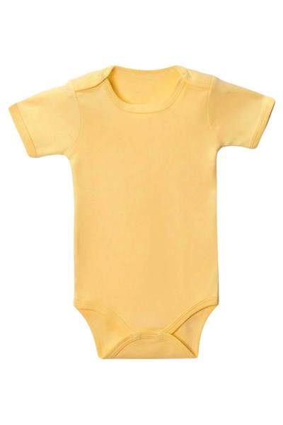 Sarı Yarım Kol Body Zıbın 2-7 YAŞ Çocuklar İçin (1 ADET) Alttan Çıtçıtlı Özel Gereksinimli
