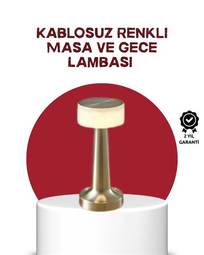 Şarj Edilebilir LED Masa Lambası – USB Girişli, Metal Yapı