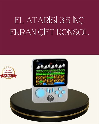 Şarjlı 3.5 İnç Retro Oyun Konsolu