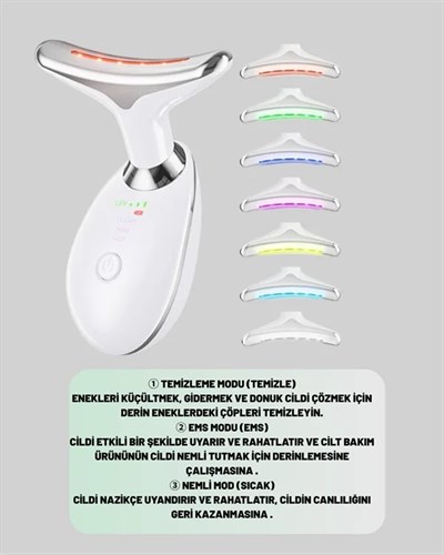 Şarjlı Akıllı Cilt Temizleme ve Nemlendirme Cihazı – 500 mAh, Otomatik Kapanma ve EMS Modlu