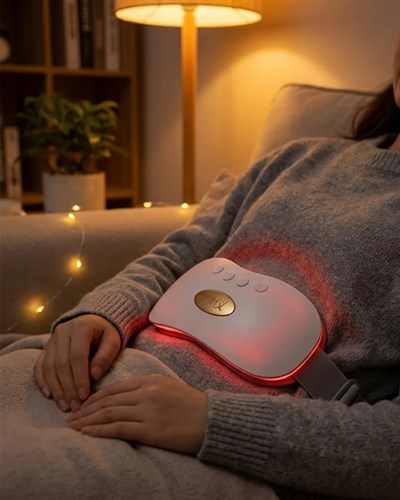 Şarjlı Kızılötesi Isı Terapili Titreşimli Bel ve Rahim Destek Kemeri USB 45-50 Derece Ayarlı