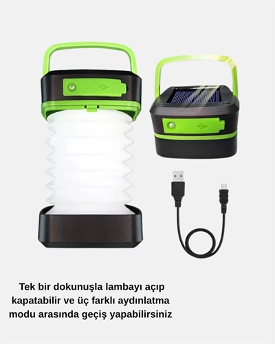 Şarjlı LED Lamba – Dokunmatik Sensörlü, 3 Kademeli Parlaklık