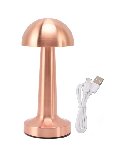 Şarjlı Mantar Masa Lambası 3 Seviyeli Dokunmatik LED USB Şarj Özellikli