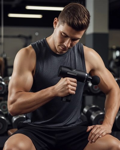 Şarjlı Masaj Tabancası 4 Başlıklı Mini Masaj Tabancası ve Masaj Aleti