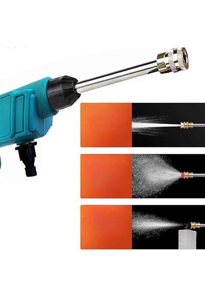 Şarjlı Oto Yıkama, Bahçe Sulama Tabancası Makinesi Yüksek Basınçlı