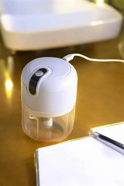 Şarjlı Portatif Doğrayıcı Mini Pratik Rondo El Doğrayıcı Üç Bıçaklı Çelik Bıçaklı