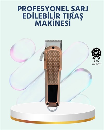 Şarjlı Saç Kesme Makinesi – Type-C Girişli, LCD Ekranlı ve Sessiz Motor