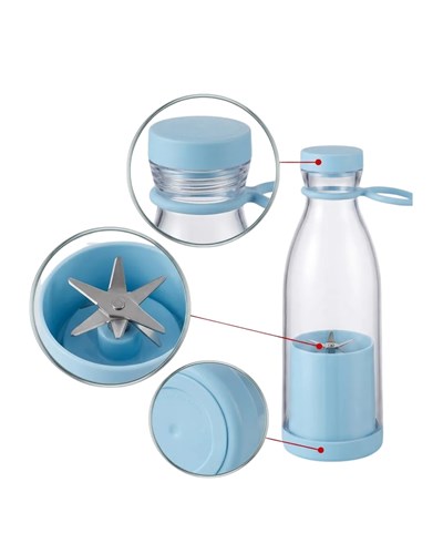 Şarjlı Taşınabilir Blender 380 ml USB Kablosuz Smoothie ve Meyve Karıştırıcı