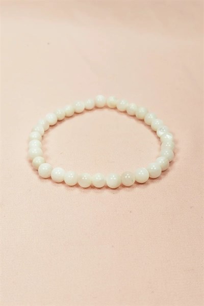 Sedef Doğal Taş Bileklik Kutulu