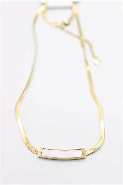 Sedef İtalyan Zincir Kolye - Altın