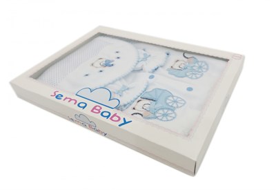 Sema Baby 5li Premature Puanlı Set - Açık Mavi 8682476853155