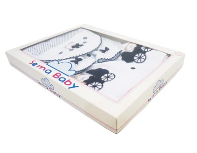 Sema Baby 5li Premature Puanlı Set - Mavi