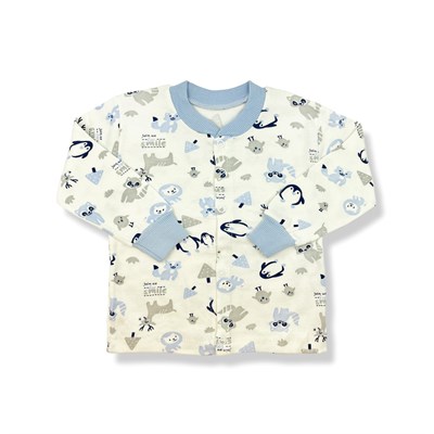 Sema Baby Happy Animals Bebek Pijama Takımı Mavi 6-9 Ay