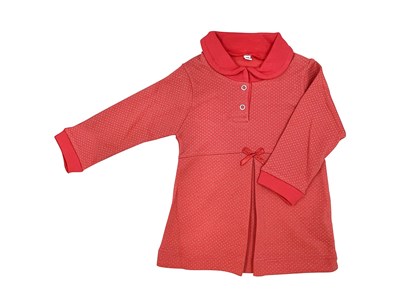 Sema Baby Puantiyeli Elbise 2li Takım 18 Ay  - Nar Çiçeği