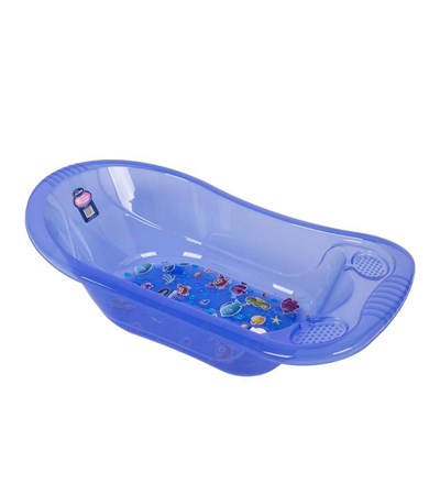 Sema Baby Şeffaf Desenli Giderli Küvet - Mavi