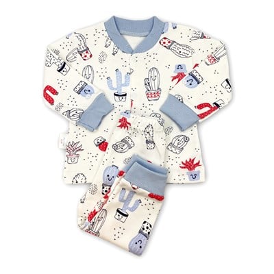 Sema Baby Sleeper Cactus Bebek Pijama Takımı 6-9 Ay - Mavi