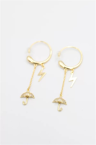 Şemsiye Küpe - Altın