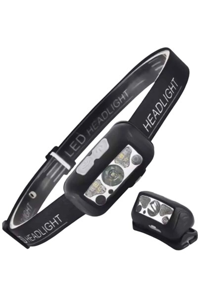 Sensörlü Şarjlı Type-c Şarj Işıklı Kafa Lambası Kamp Lambası