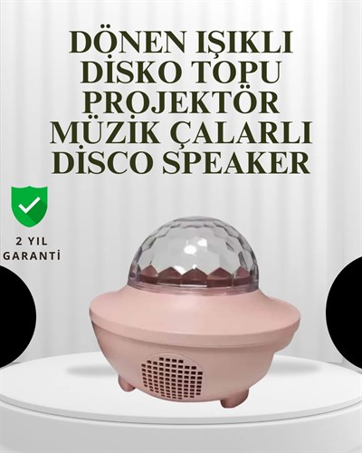 Sesle Etkileşimli Yıldız Projektörlü Gece Lambası – Bluetooth Hoparlörlü, USB Girişli, Dönen Okyanus