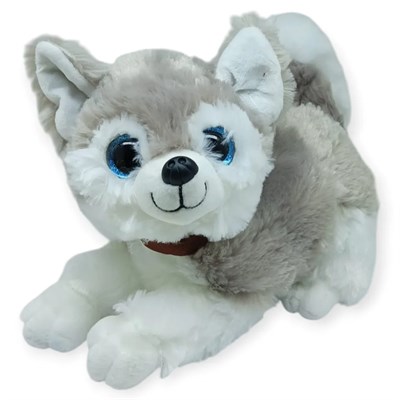 Sesli Peluş Yatan Köpek 25 cm