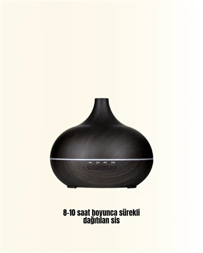 Sessiz Çalışan Aromaterapi Difüzörü – 4 Zaman Ayarlı, 7 Renkli Işık Seçeneği