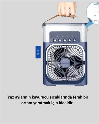 Sessiz Çalışan Turbo Fan Güçlü Hava Akışlı Masa Üstü Vantilatör