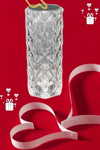 Sevgililer Günü İçin Hediye Kristal Lamba Sevgiliye Hediye USB Şarjlı Gece Lambası
