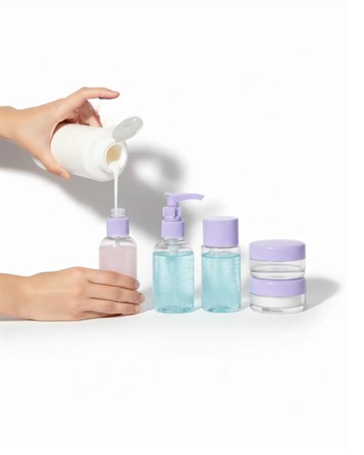 Seyahat İçin 5’li Şeffaf Kozmetik Şişe Seti 30 ml