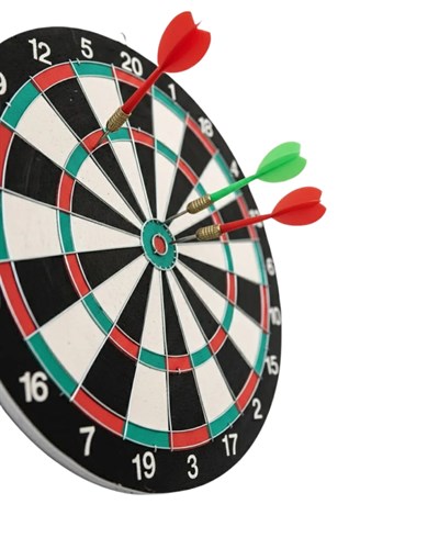 Şık Tasarımlı 15 İnç Dart Tahtası Metal Uçlu 4 Ok Seti