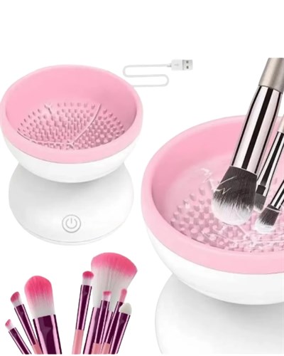 Silikon Yüzeyli Elektrikli Makyaj Fırçası Temizleme Kabı