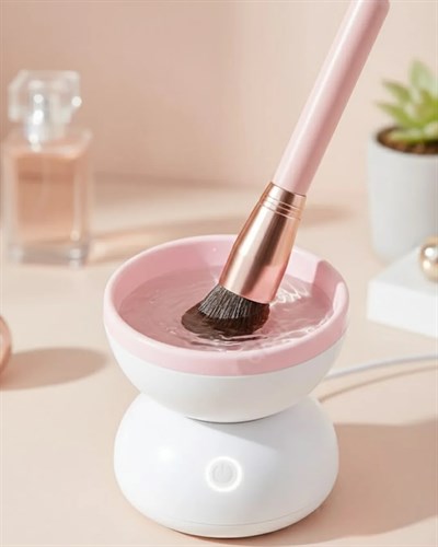 Silikon Yüzeyli Elektrikli Makyaj Fırçası Temizleme Kabı
