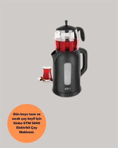 Sinbo STM 5840 Elektrikli Çay Makinesi 1800 Watt 1,7 Litre