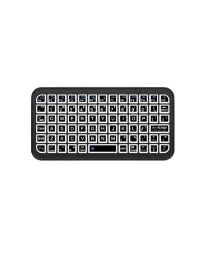 Siyah Kablosuz Mini RGB Işıklı Klavye Bluetooth 5.2 İnce Tasarım