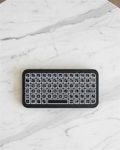Siyah Kablosuz Mini RGB Işıklı Klavye Bluetooth 5.2 İnce Tasarım
