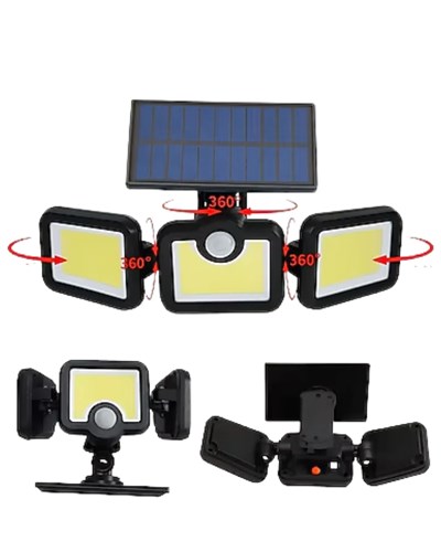Solar LED Projektör Sensörlü Dış Mekan Güvenlik Lambası
