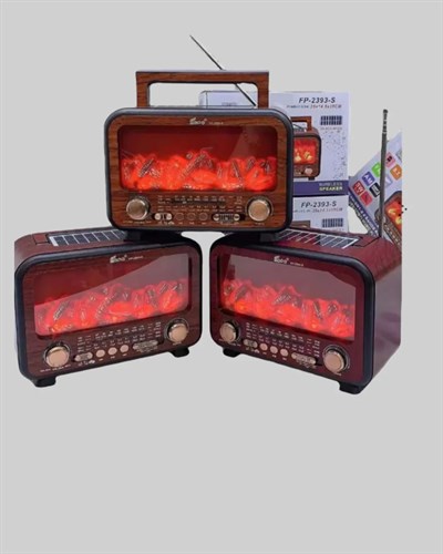 Solar Panelli Alev Işıklı Bluetooth Hoparlör – Çoklu Giriş, Uzun Pil Ömrü