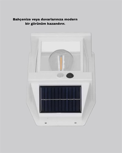 Solar Sensörlü Dış Mekan Lamba 3 Işık Modlu ve IP65 Dayanıklı
