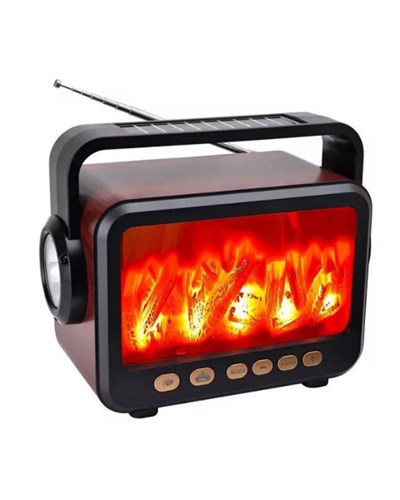 Şömine Tasarımlı Bluetooth Hoparlör USB TF Kart Radyo Destekli