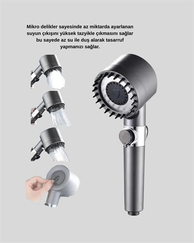 Spa Etkili Masaj Uçlu Duş Başlığı Ergonomik Tasarım