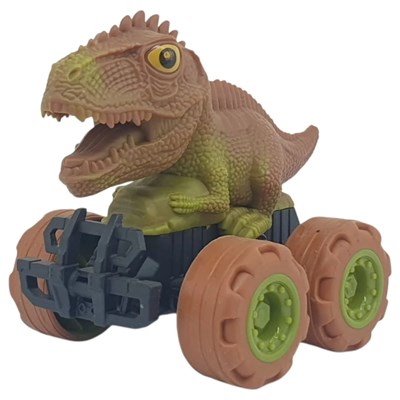 Sürtmeli Dinazor Arabalar 2li - 12 cm - Triceratops & Stegosaurus