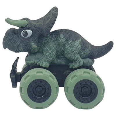 Sürtmeli Dinazor Arabalar 2li - 12 cm - Triceratops & Stegosaurus