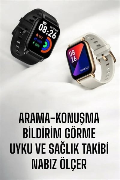 Suya Dayanıklı Bluetooth Akıllı Saat GPS, Adımsayar, Nabız & Sağlık Takibi