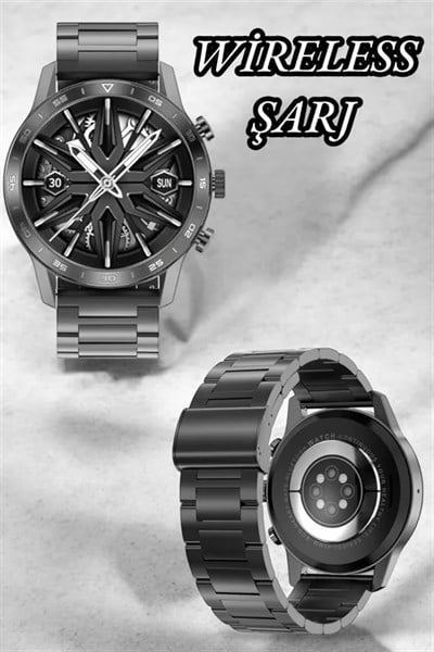 Suya Dayanıklı Dokunmatik Akıllı Saat Bluetooth 5.0, Sesli Asistan ve Sağlık Takibi