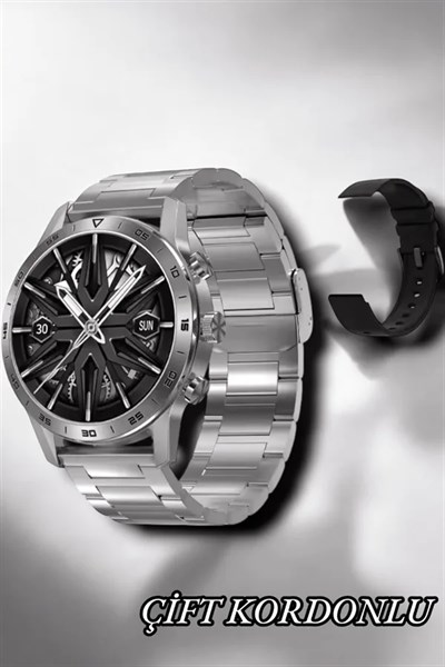 Suya Dayanıklı Dokunmatik Akıllı Saat Bluetooth 5.0, Sesli Asistan ve Sağlık Takibi