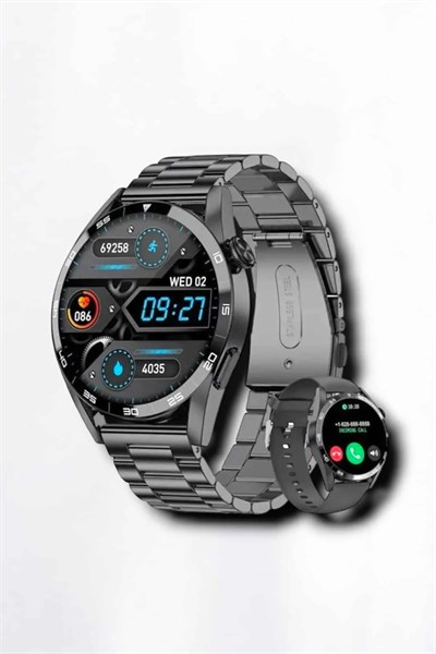 Suya Dayanıklı Dokunmatik Akıllı Saat Bluetooth 5.0, Sesli Asistan ve Sağlık Takibi