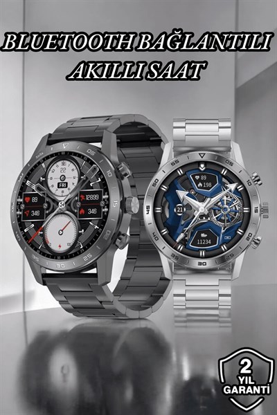 Suya Dayanıklı Dokunmatik Akıllı Saat Bluetooth 5.0, Sesli Asistan ve Sağlık Takibi