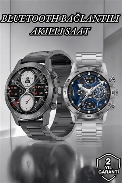 Suya Dayanıklı Dokunmatik Akıllı Saat Bluetooth 5.0, Sesli Asistan ve Sağlık Takibi