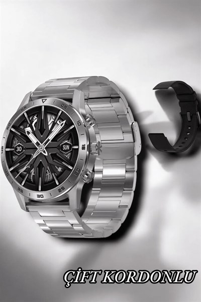 Suya Dayanıklı Dokunmatik Akıllı Saat Bluetooth 5.0, Sesli Asistan ve Sağlık Takibi