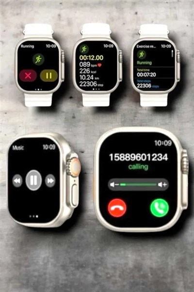 Suya ve Toza Dayanıklı 45 MM Akıllı Saat Bildirim ve Cevapsız Çağrı Görüntüleme