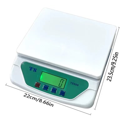 TS-500 Dijital Terazi - LCD Ekran, Dara Alma, Sayım Fonksiyonlu, Yüksek Hassasiyetli Tartım Cihazı
